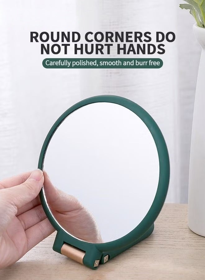 EETU Mirror With Stand,2-In-1 Table And Hand Held Mirror,1X 15X Magnifying Foldable Double Side Mirror,Army Green 24x13.5 Centimeter - Image 5